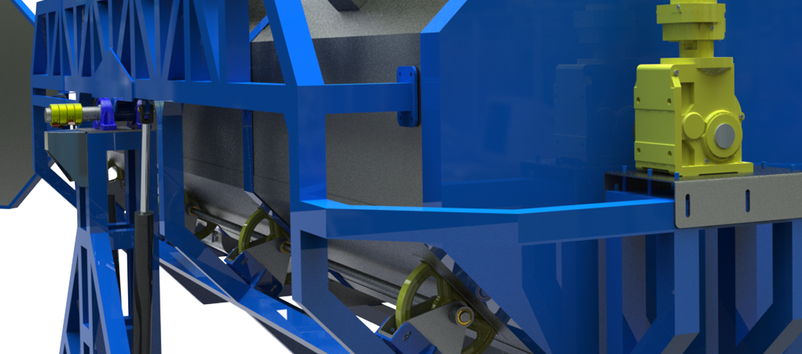Steel Fabrication Rotational moulding machine rear view
